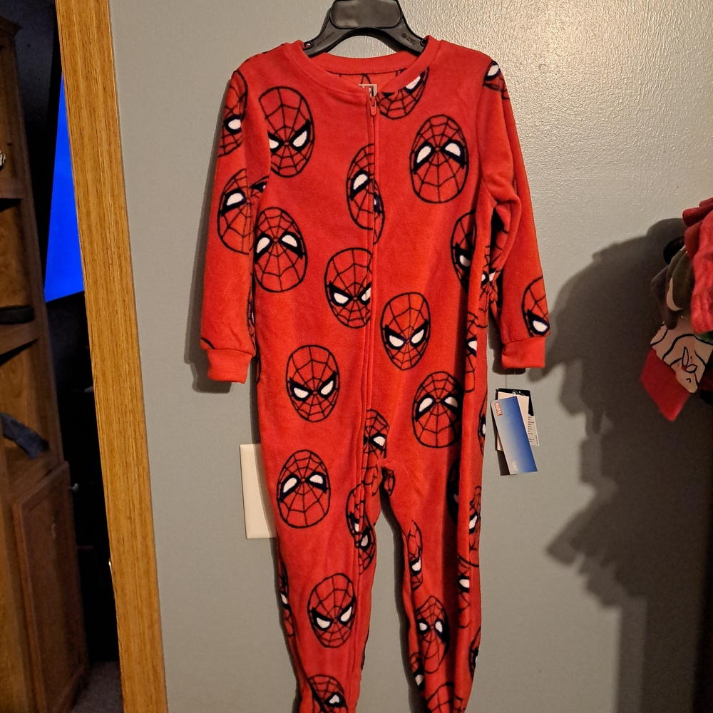 Marvel Red Spider-Man Kids Footie Pajamas